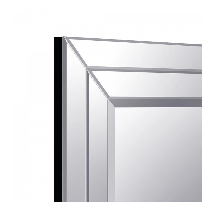 Clamp Miroir Rectangulaire Tout en Verre de 24 Pouces Chrome