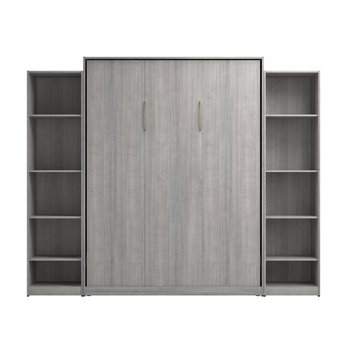 Grand lit escamotable Claremont de Bestar à 10 tablettes - gris platine
