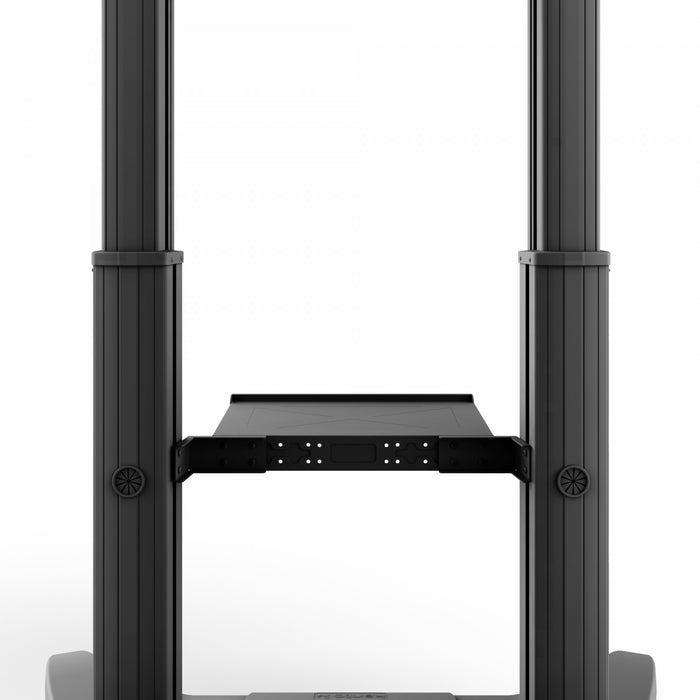 Chariot mobile pour televiseur Kanto MTMA100PL avec etagere reglable et poignees integrees pour televiseurs de 55\" a 100\", noir