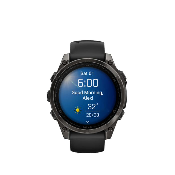  Carbon Gray Dlc Titanium With Black/pebble Gray Silicone Band