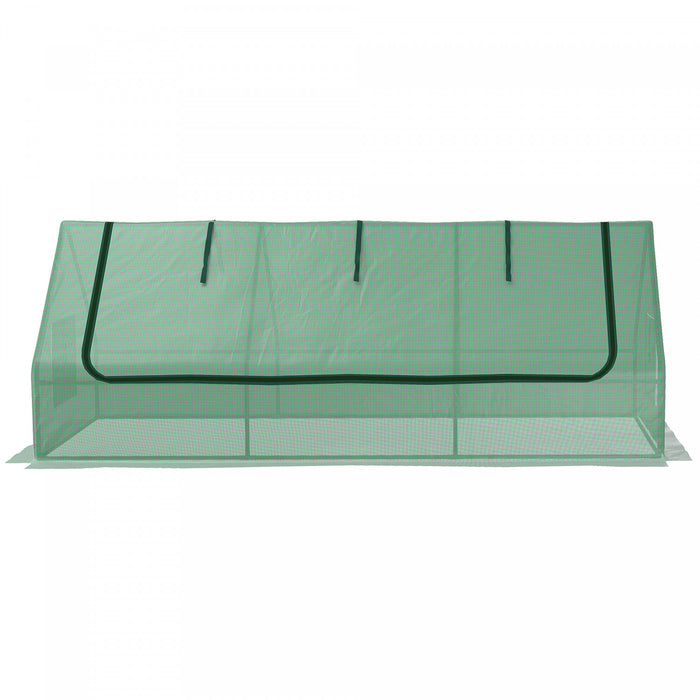 Outsunny Mini Serre, 94,5\" X 35,4\" X 35,4\" Tunnel Portable En Forme De Maison Avec Fenetres En Maille Pour Interieur Et Exterieur, Vert