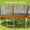 Soozier 10ft Trampoline with Enclosure Net and Ladder, Outdoor Fitness Trampoline for Adults