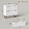 HOMCOM 2 Drawer File Cabinet Lateral Filing Cabinet High Gloss White