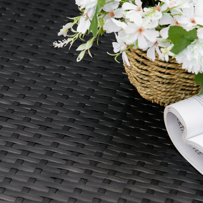 Banc Glissant En Osier Pour 2 Personnes Outsunny, Noir