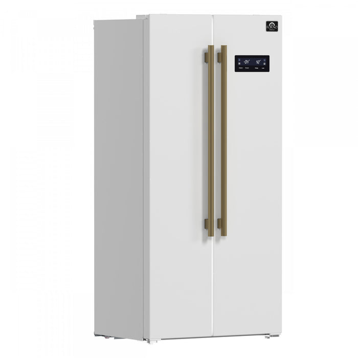 Refrigerateur cote a cote Salerno en blanche de 33 po, 15,6 pi³ - FFRBI1805-33WHT