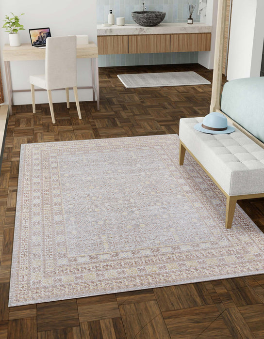 Tapis Traditionnel Valeria 5'3\" x 7'3\" en Gris