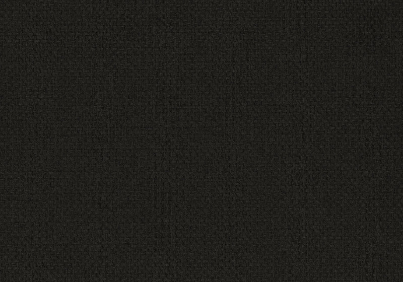 Causeuse Rembourre, 58\" L, Tissu Noir, Pieds En Metal Noir, Moderne