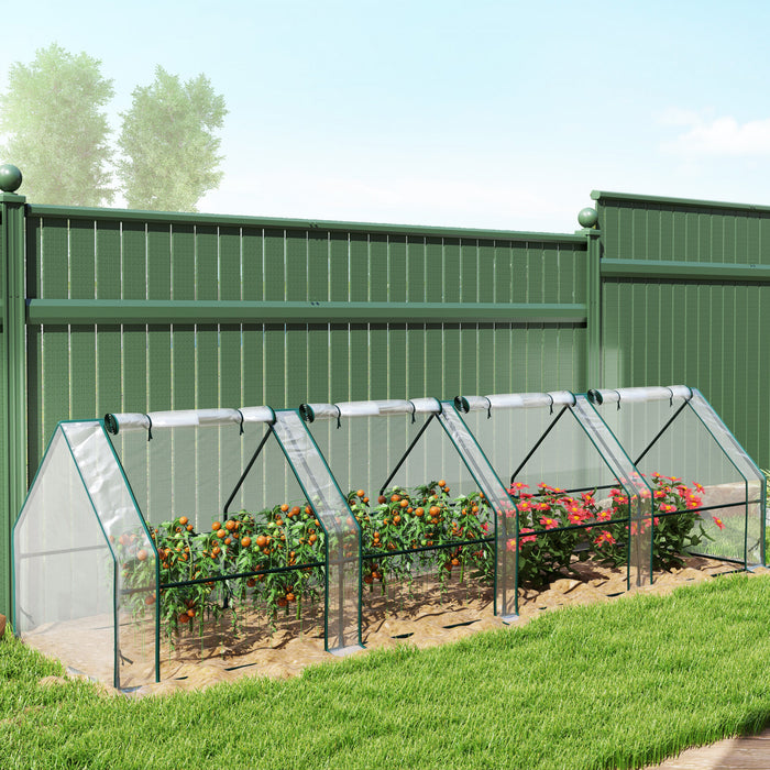 Outsunny Serre Portative 12' X 3' X 3', Serre Tunnel Transparente