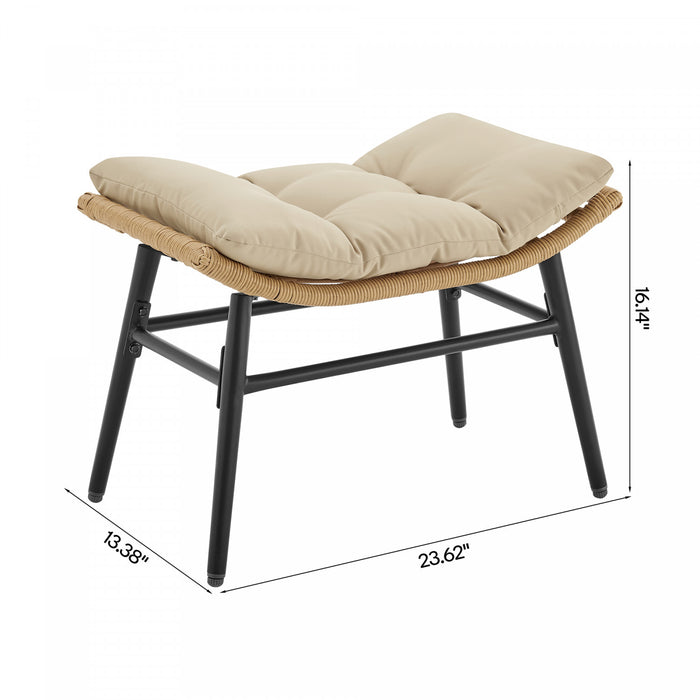 Ensemble moderne Benson de 3 fauteuils lounge en creme - Lot de 6