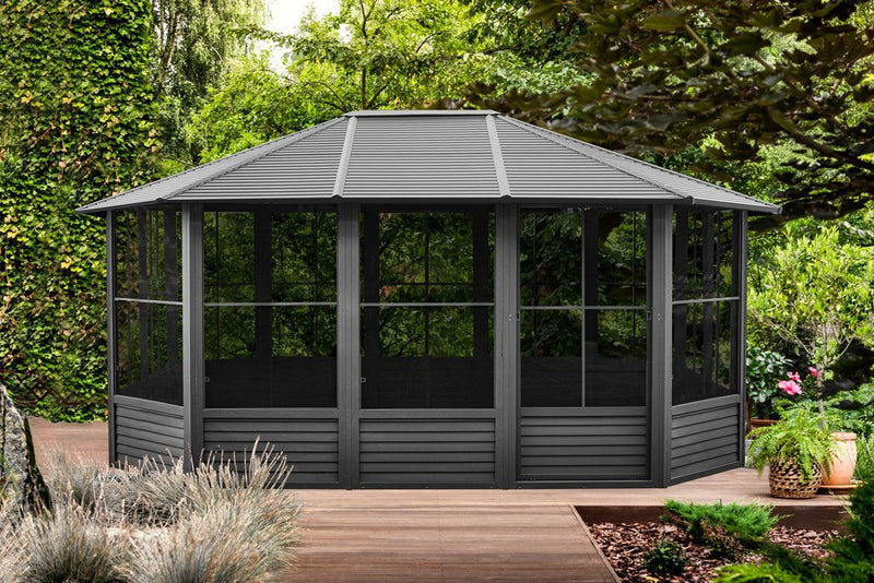 Florence Solarium 12 X 15 Toit Metal Noir