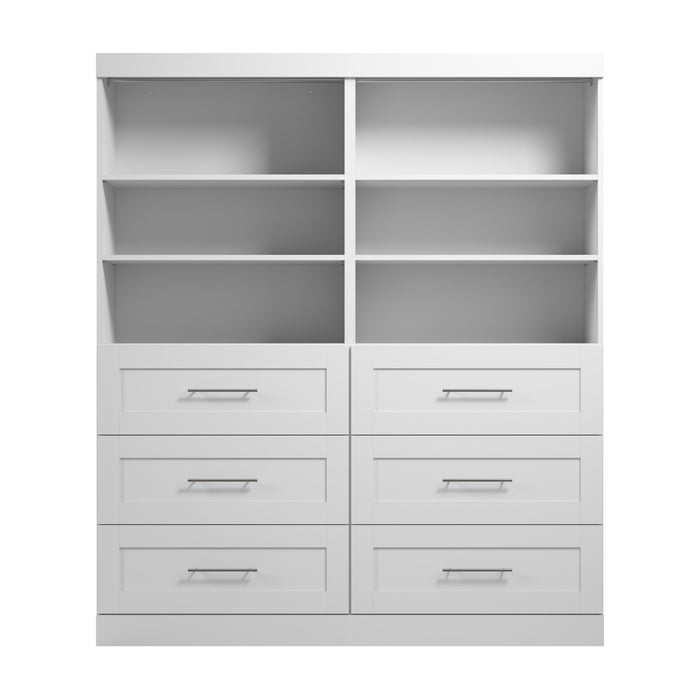 Organisateur de garde-robe Pur de Bestar de 72 po (L) avec tiroirs - blanc