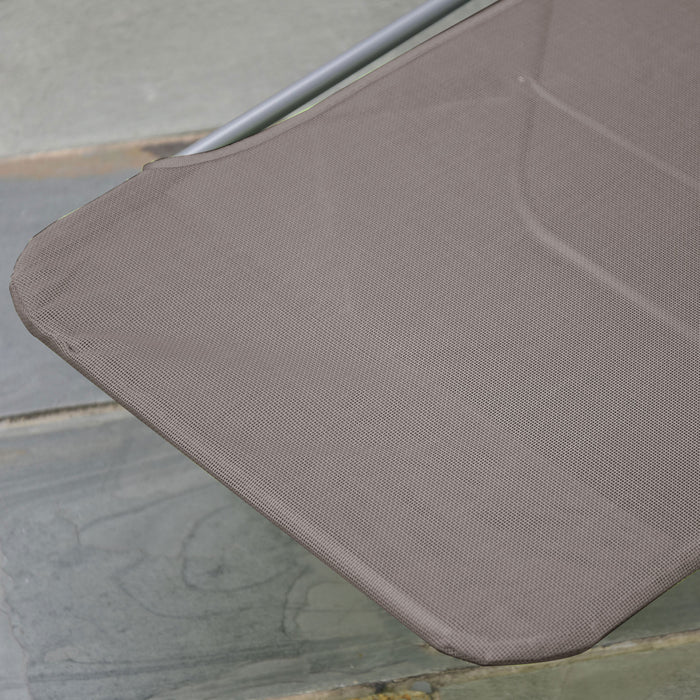 Chaise Longue D'exterieur Outsunny, Chaise Pliante Reglable Inclinable, Marron