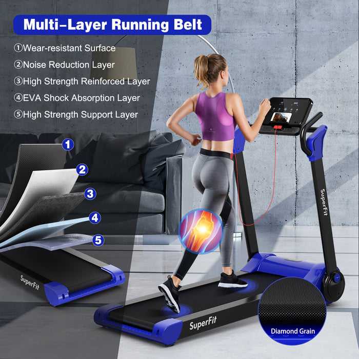 Tapis De Course Pliable 2,25cv Superfit Avec Haut-parleur Bluetooth