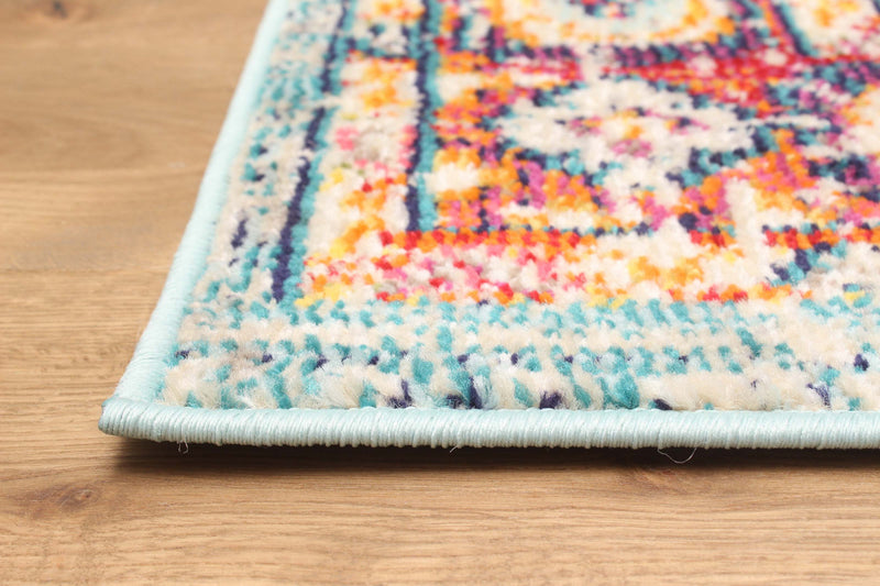 Tapis Traditionnel Lotus 8'0\" x 10'0\" en Bleu