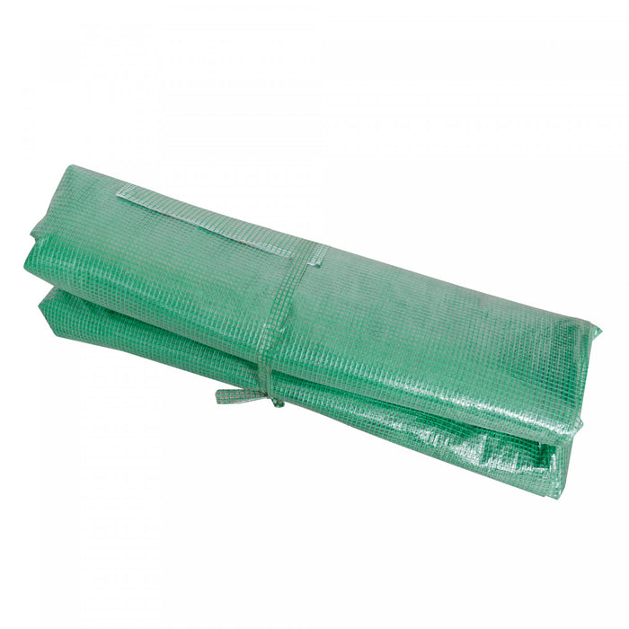 Outsunny Couverture De Remplacement Pour Serre De 11,5' X 9,8' X 6,6' Tunnel De Visite Couverture De Serre En Pe Avec Porte A Fermeture Eclair Et 6 Fenetres Enroulables, Verte