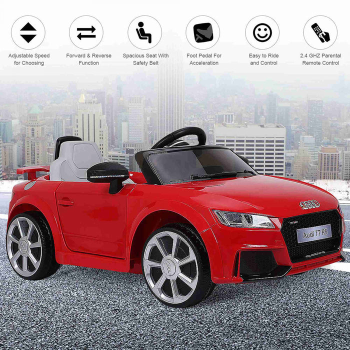 12v Audi Tt Rs Electrique Des Enfants Roulent Sur La Voiture Autorisee Telecommande Mp3
