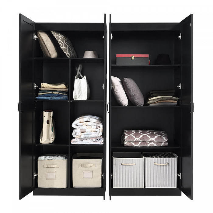 Armoire moderne Hopkins 2 pieces en noir