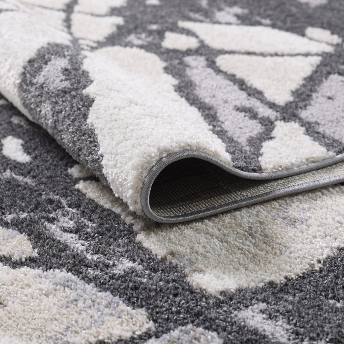 Carpette Darius à motif de glace brisée - 6 pi 7 po x 9 pi 6 po