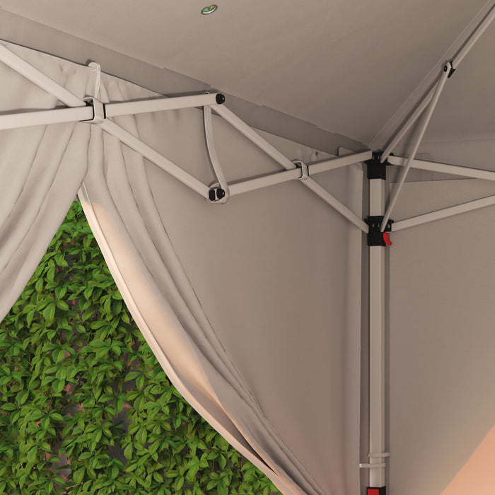 Outsunny Tente Exterieure Facile A Plier Gazebo De Fete 10'x20', Blanc