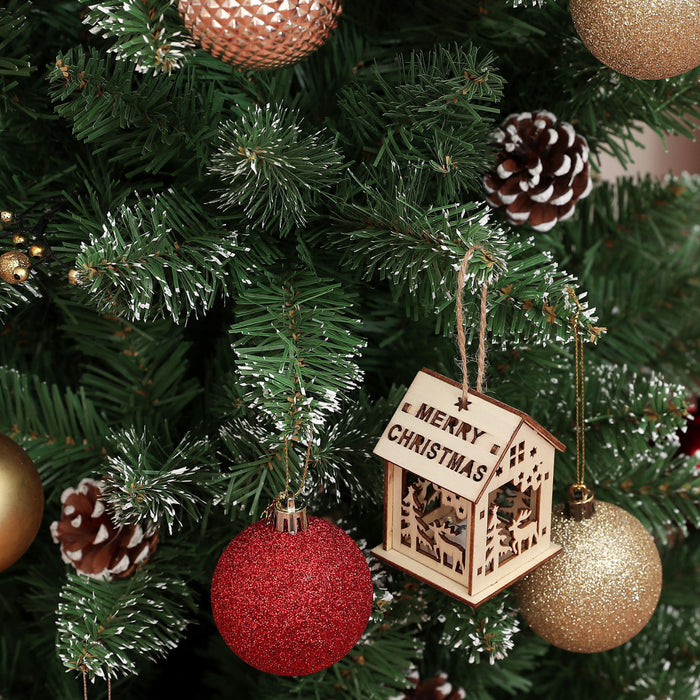 HOMCOM Arbre de Noel artificiel de 6pi avec 618 branches et base en metal