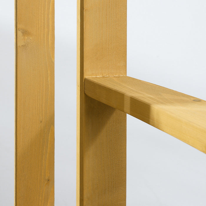 Outsunny Banc De Jardin 2 Places Avec Design A Lattes Pour Jardin Orange