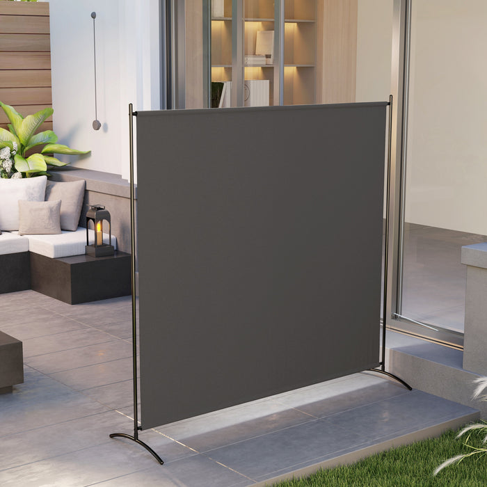 Outsunny Ecran De Confidentialite A Panneau Unique Uv30+, Gris Fonce