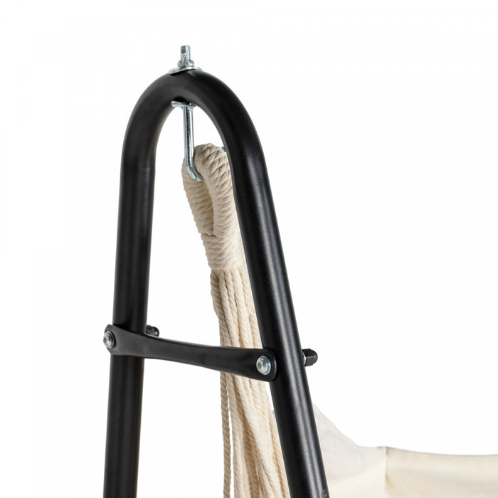 Outsunny Chaise Hamac Avec Support, Balancoire Hamac, Blanc