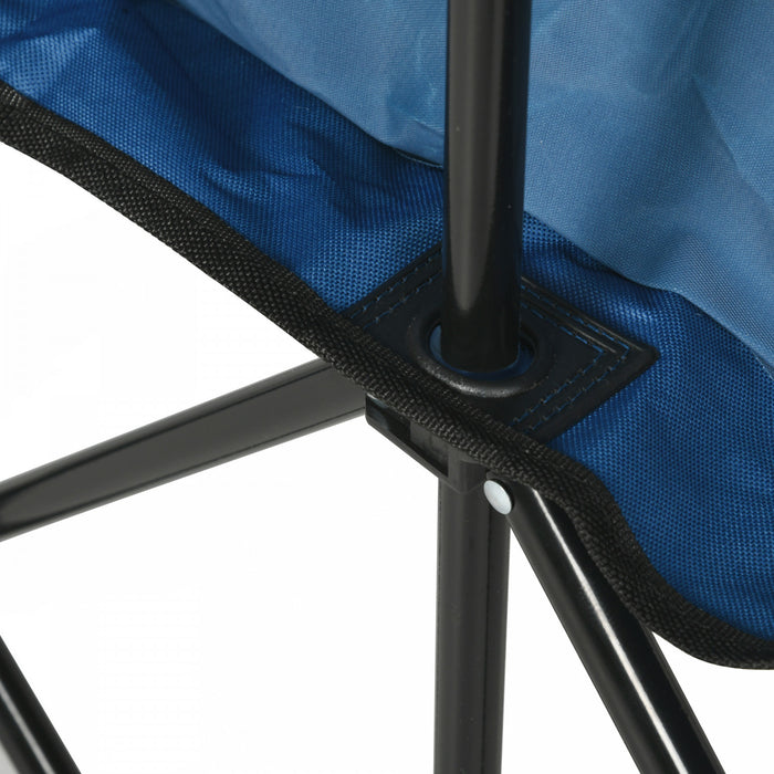 Banc de jardin pliable banc de camping pliant portable 6 places dim. 2,65L x 0,48l x 0,80H m metal epoxy oxford bleu