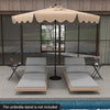 Costway 9 FT Patio Umbrella 2-Tier Market Table Umbrella with Sun-Protective Canopy Brown