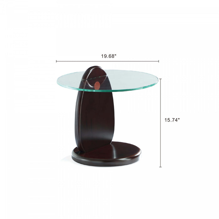 Ensemble moderne et glamour Artesia de 2 tables : table basse et table d’appoint en noyer