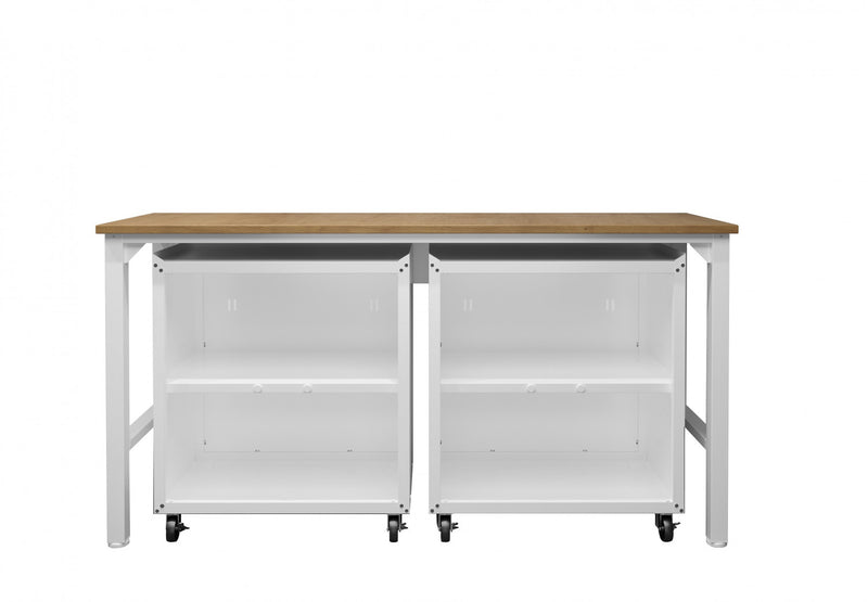 Ensemble de garage moderne Fortress 3 pieces en blanc