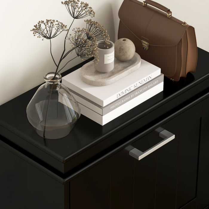 HOMCOM Armoire a chaussures avec tiroirs rabattables et etagere reglable