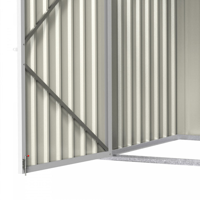 Outsunny Abri Poubelle Armoire De Rangement Exterieure En Acier A Roulettes Avec Double Porte Et Couvercle Pour 2 Poubelles
