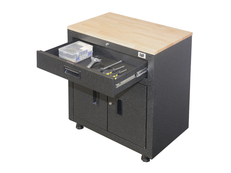 Armoire de rangement de garage CAT® prete a assembler, 28 po, 1 tiroir, 2 portes