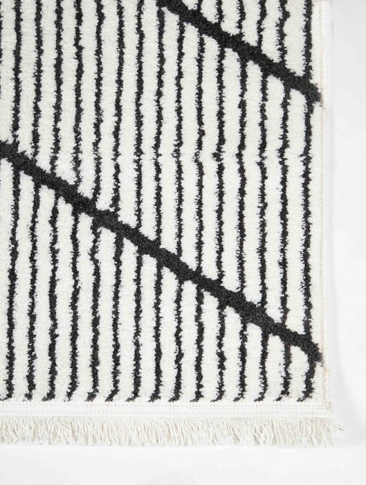 Tapis Contemporain Sloane 2'3\" x 7'6\" en Ivoire