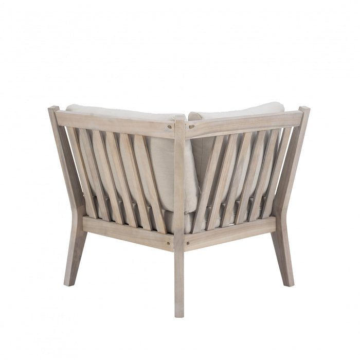 Fauteuil en coin Teagon pour la terrasse à l’extérieur - beige naturel