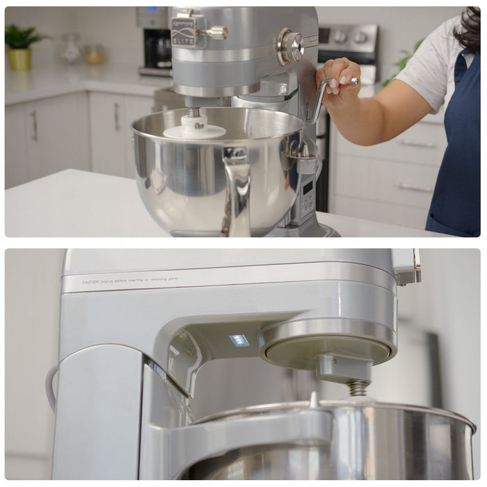 Batteur sur socle Kenmore Elite de 600 W avec fonction lève-bol, chrome métallique - KKESM600M