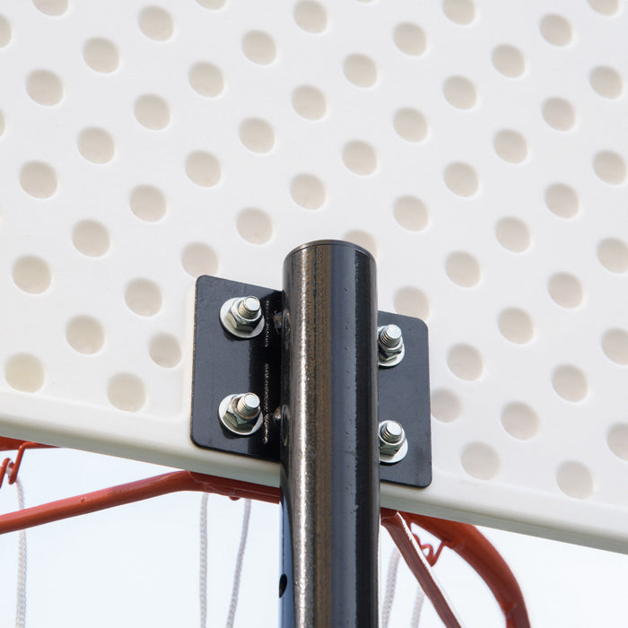 Soozier Panier De Basket De 7 A 8,5pi Avec Panneau Arriere De 27,5po, Blanc