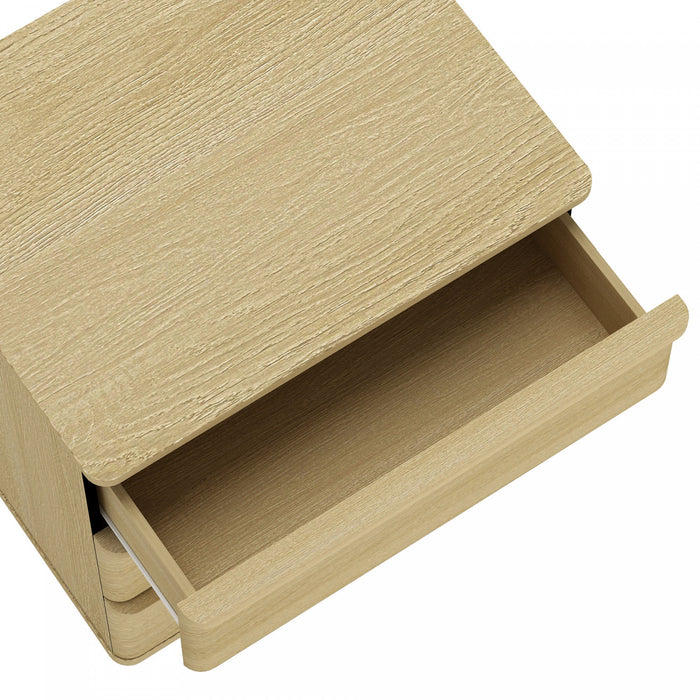 Table de nuit Molly Modern 66 cm en chene naturel (3 tiroirs)