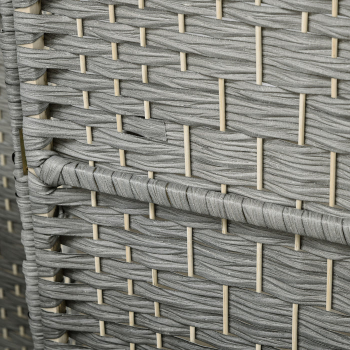 HOMCOM Separateur de piece pliable 6' de haut, gris melange