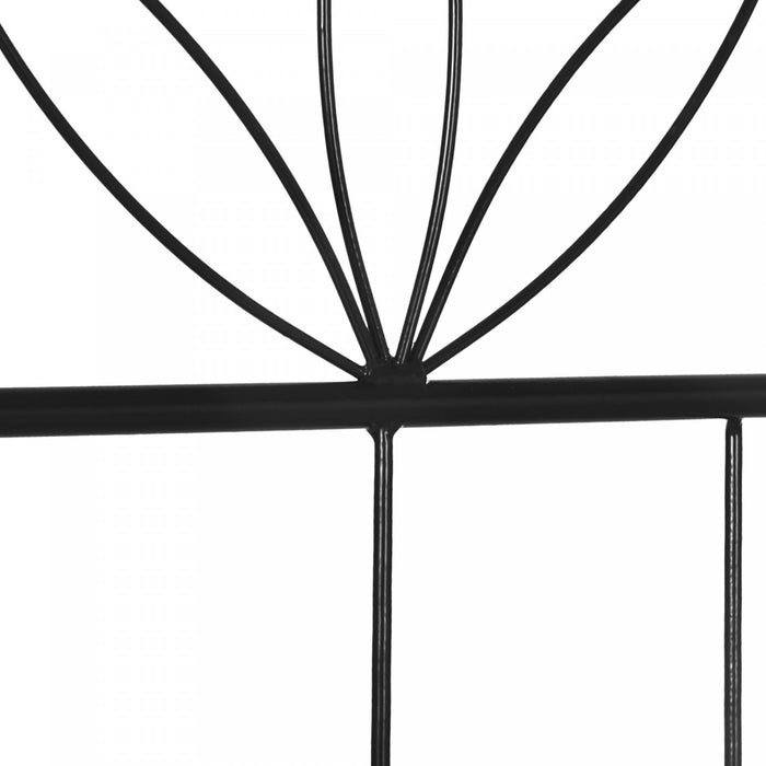 Outsunny Lot De 2 Treillis De Jardin En Metal Pour Plantes Grimpantes, Noir
