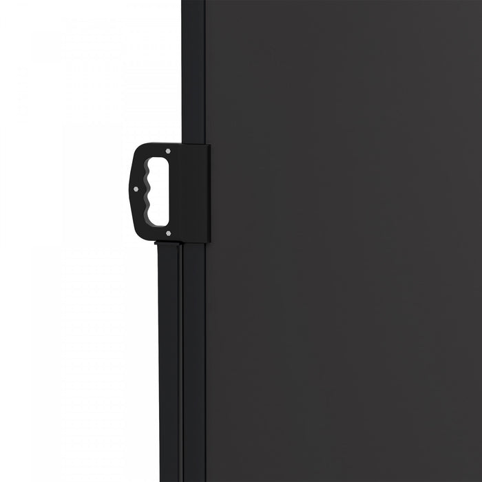 Outsunny Auvent Lateral Retractable 13'x5', Ecran De Confidentialite, Noir