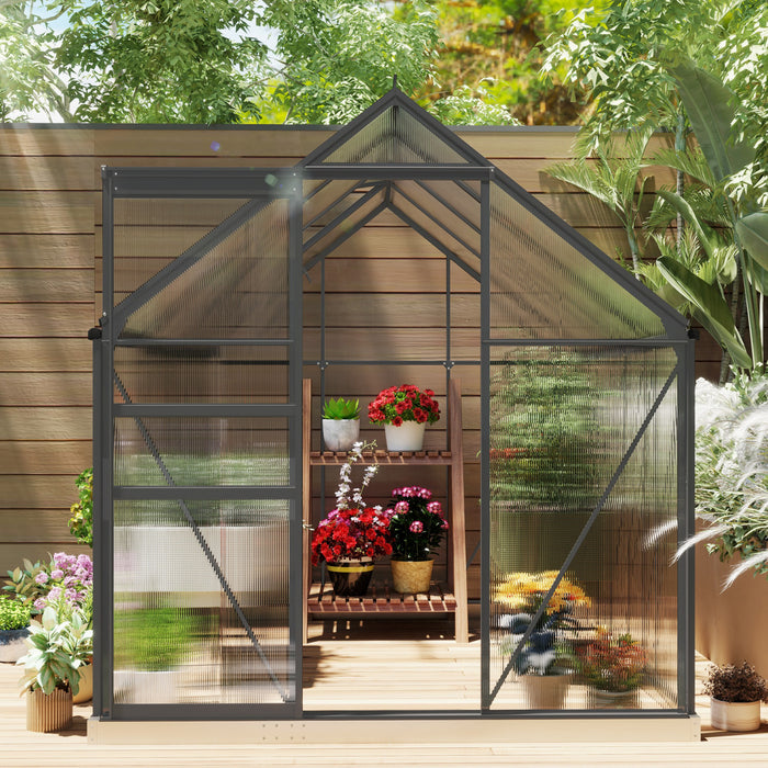 Outsunny Serre Exterieure En Polycarbonate 6' X 8' X 6.5'