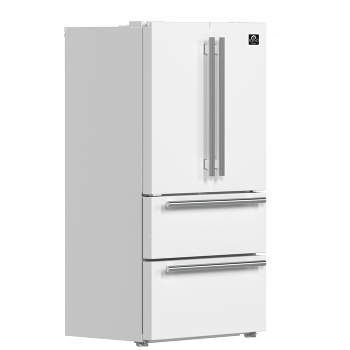 Refrigerateur Espresso Moena de 36 po a portes francaises, blanc, 19,2 pi³ – FFRBI1820-36WHT