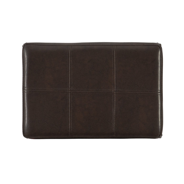 Tabouret bar Claridge en similicuir et sans dossier - brun
