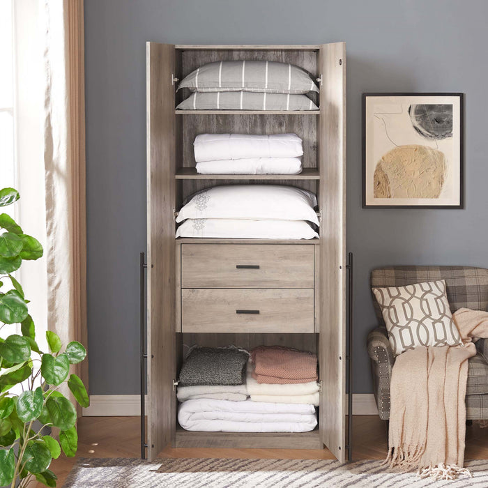 Armoire moderne Lee 32\" en gris rustique