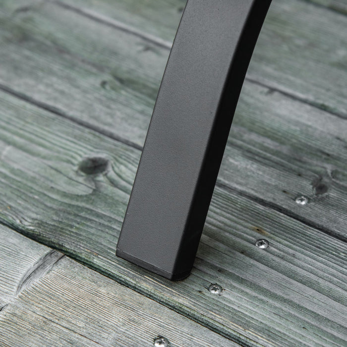 Banc d'exterieur 2 places Outsunny, canape deux places avec accoudoirs, noir