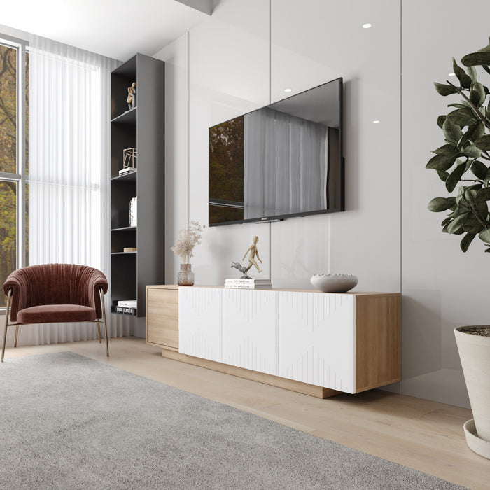 Meuble pour téléviseur Riva Nordika de 72 po - érable naturel