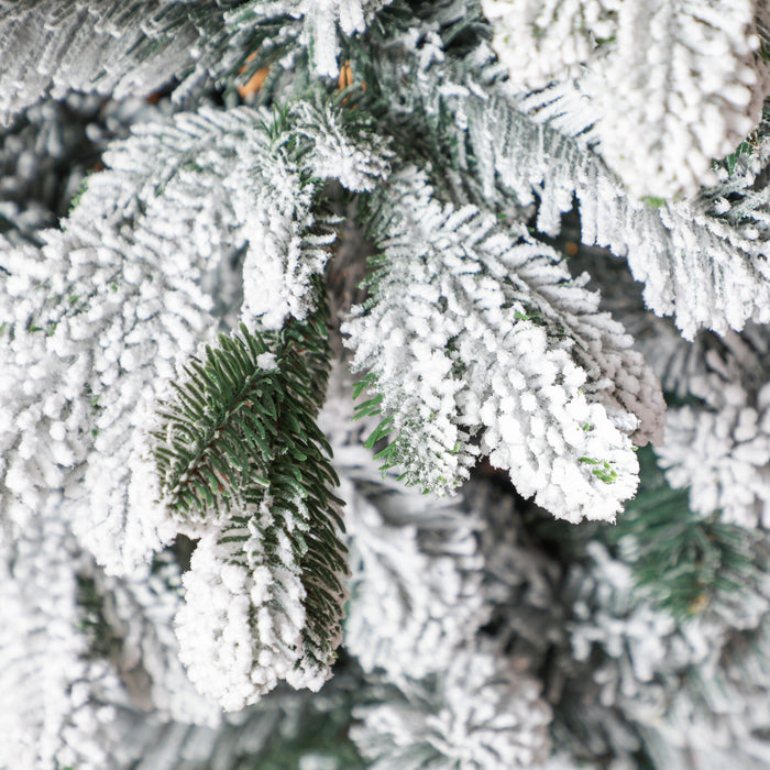 Homcom Arbre De Noel Artificiel De 6pi Avec Pointes Floquees, Pommes De Pin