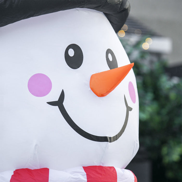 Homcom Bonhomme De Neige Gonflable Blanche